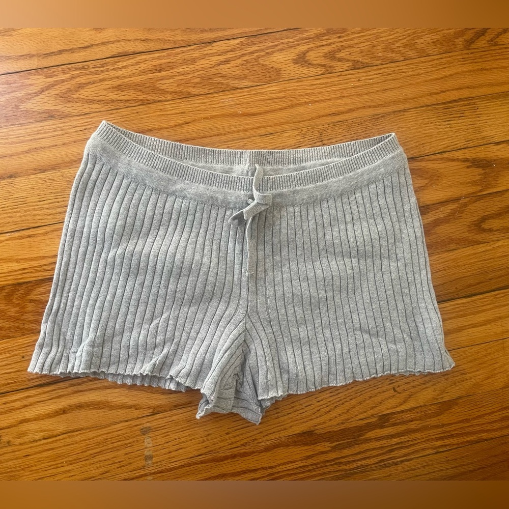 Organic basics cotton knit shorts